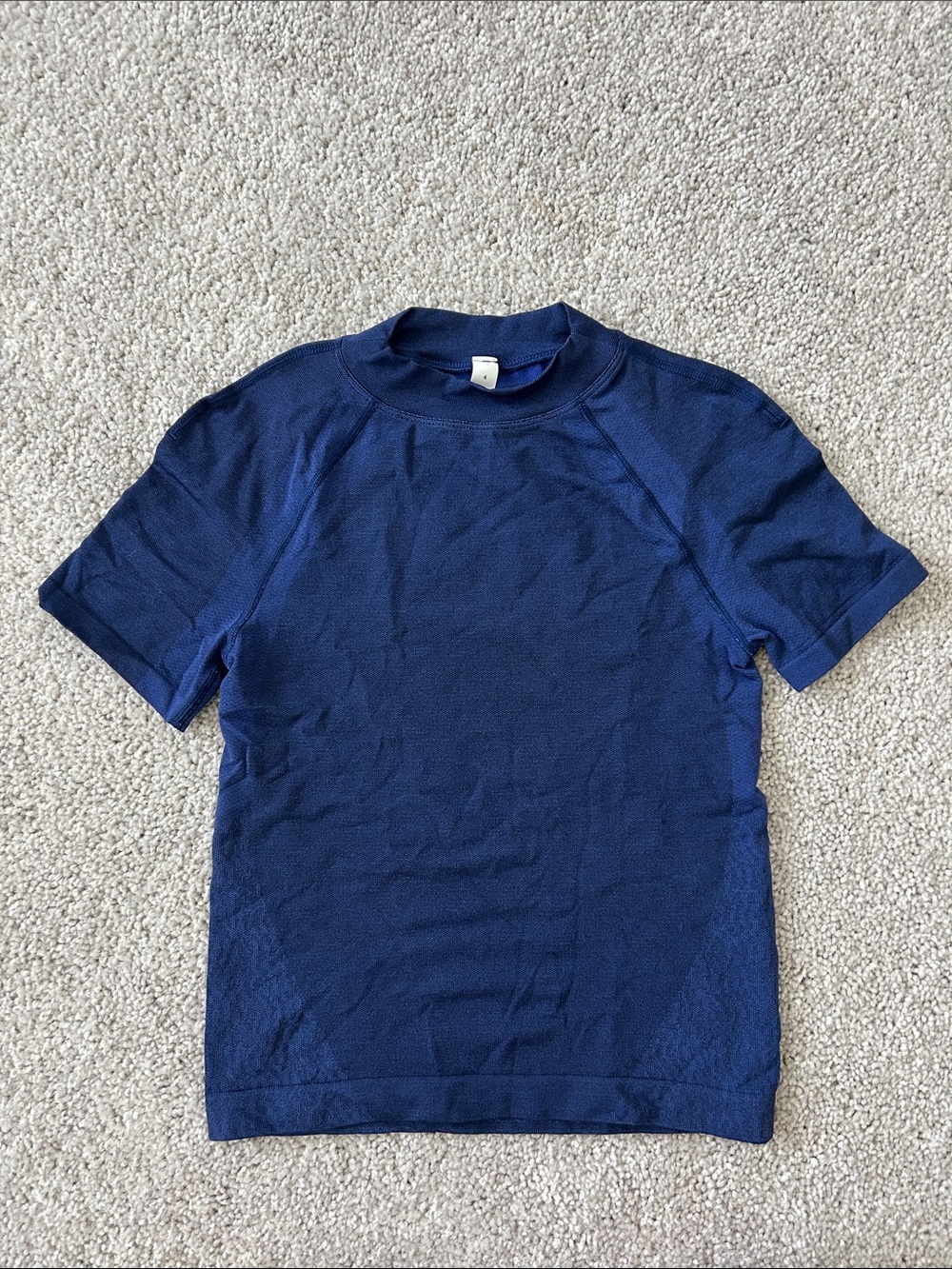 Lululemon Women's Navy Crewneck Short Sleeve Top